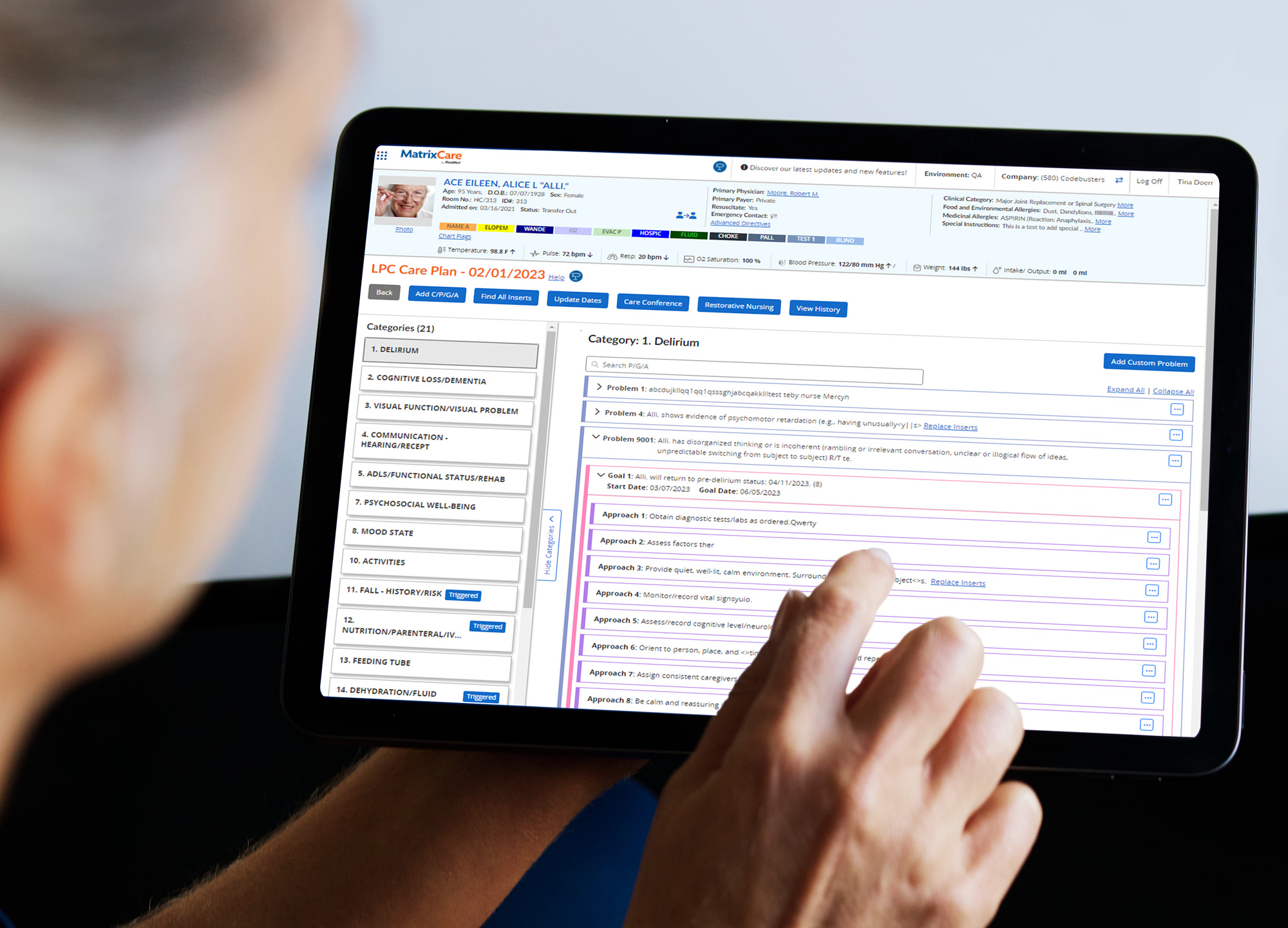 screenshot of MatrixCare Life Plan Community